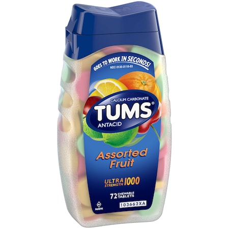 Tums Tums Ultra Strength Assorted Fruit Tablets 72 Tablets, PK24 074565D